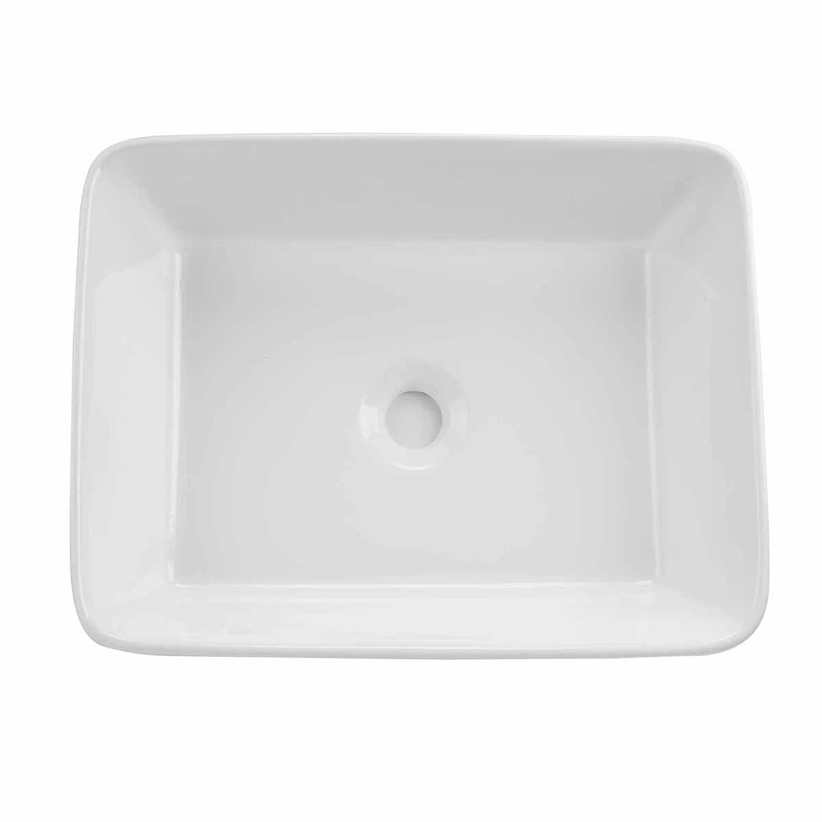 Lavabo/bassin de salle de bain en argile réfractaire en porcelaine céramique blanche
