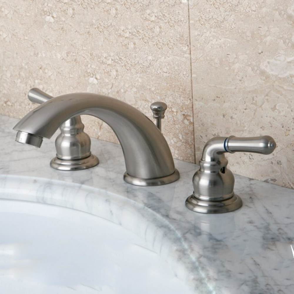 Robinet de salle de bain à deux poignées pour lavabo